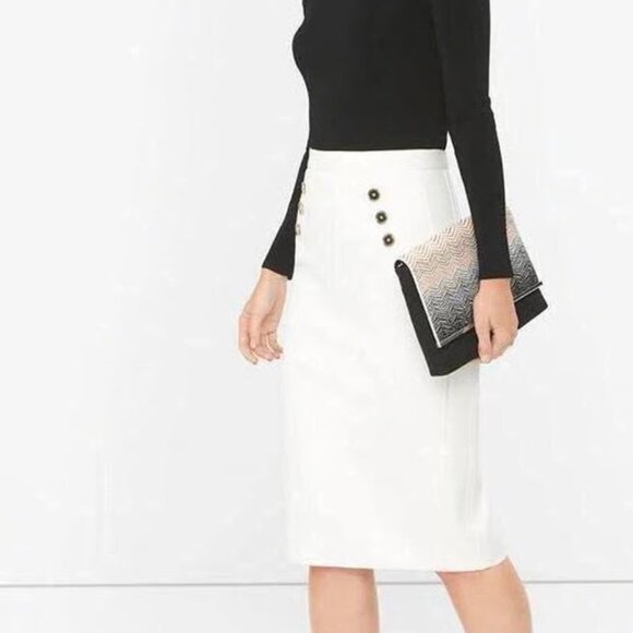 WHBM White House Black Market Long Sleeve Cold Shoulder Mock Neck Sweater Small - Picture 3 of 4